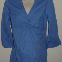 Blue Top with Collar-Mimi Maternity Size Medium