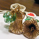 Golden Fluted Masquerade Earrings - Thumbnail 2