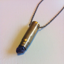 Amethyst Bullet Necklace 