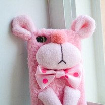 New Cute Handmade Plush Pink Panther iPhone Case