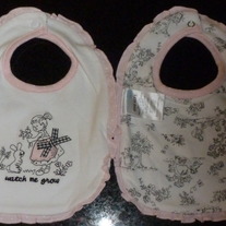 2 Watch Me Grow Bibs-Vitamins Baby Size One Size