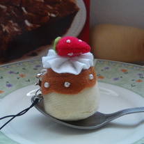 Kawaii Flan Cellphone Plush