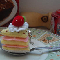 Kawaii Triple Layered Vanilla Cake Slice Cellphone Plush