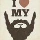 I Love My Beard Wood Block Art Print - Thumbnail 1