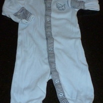 Blue Long Sleeve Romper with Puppy-Baby B'Gosh Size 3 Months