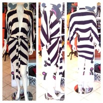 Navy & White Kimono Dress