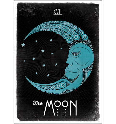 The Moon Tarot Print on Storenvy