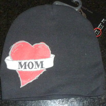 Black Hat Says Mom Inside Heart-NEW-Pinkaxle Size 6-12 Months