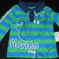 Green/Blue Dr. Seuss Shirt Size 18 Months-NEW