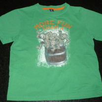 Green Barrel of Monkeys Shirt-Baby Gap Size 5T