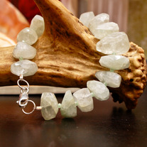Aquamarine Chunks Sterling Silver Bracelet