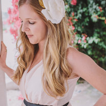 Oversized linen flower headband - 2013 bridal collection