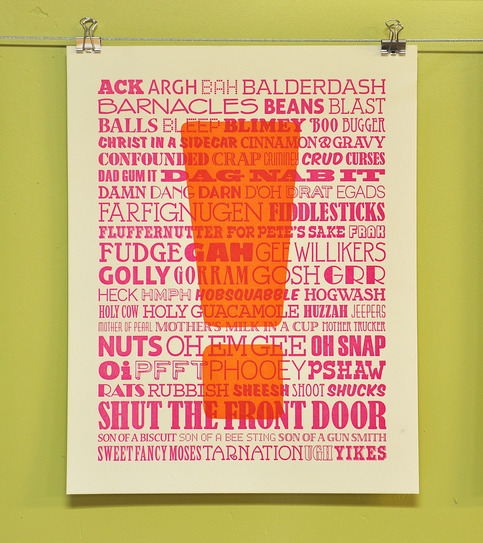 Un-Profanities Letterpress Poster