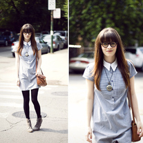 Light Blue Bib Dress