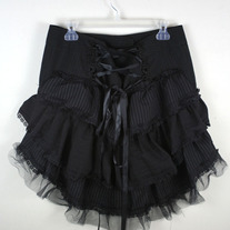 Gorgeous Black Pin Striped Custom Burlesque Skirt