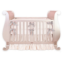 Custom Silk Crib Bedding - Ruffled Skirt
