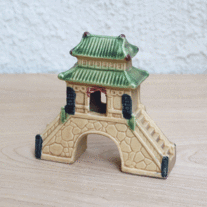 Vintage Aquarium Ornament Furniture - Zenith Hanaki Pagoda Bridge