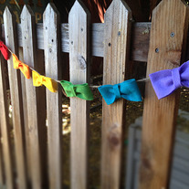Rainbow Bow Garland 