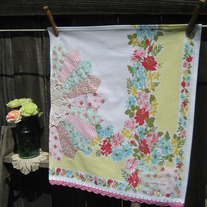 pretty spring vintage tea towel no. 1