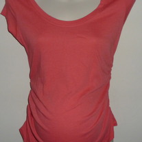 Coral Short Sleeve Shirt-Liz Lange Maternity Size XS  CL413