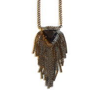 metal fringe necklace