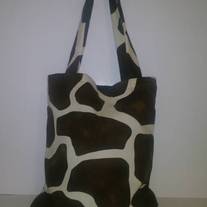 Cow Print Canvas Tote Bag