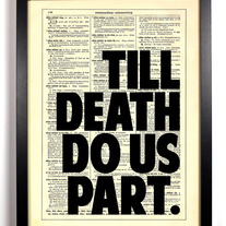 Image of Till Death Do Us Part Typography, Vintage Dictionary Print, 8 x 10