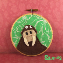 Wall Art Embroidery Hoop – Chester the Walrus