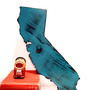 California State (Pictured in Avocado) Pine Wood Sign Wall Decor Rustic Americana Cottage Country Chic Alternative Wedding Guest Book - Thumbnail 2