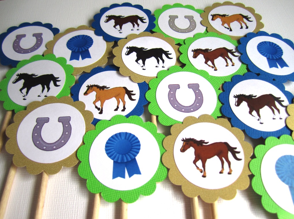 Horse Kentucky Derby Cupcake Toppers on Storenvy