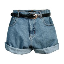 Boyfriend High Waist Denim Shorts