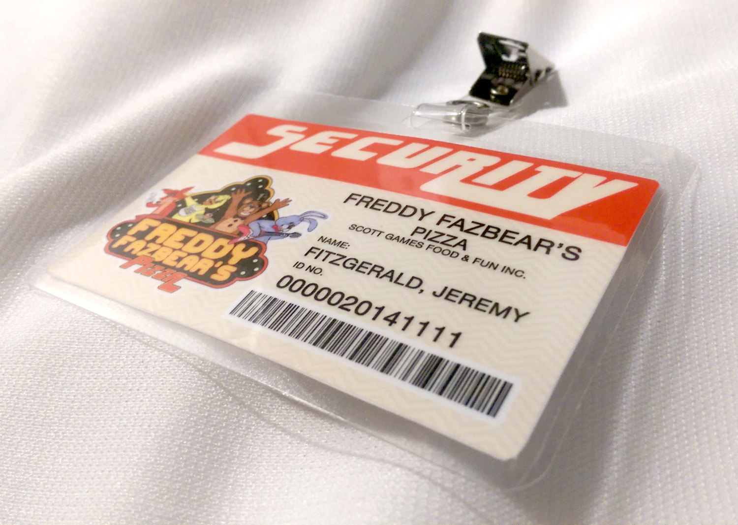 Five Nights at Freddy's - 1980's Freddy Fazbear's Pizza Security ID ...