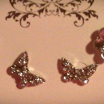 Silver Butterflies, Stars & Flowers Studs