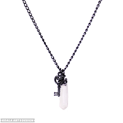 Quartz Key Necklace