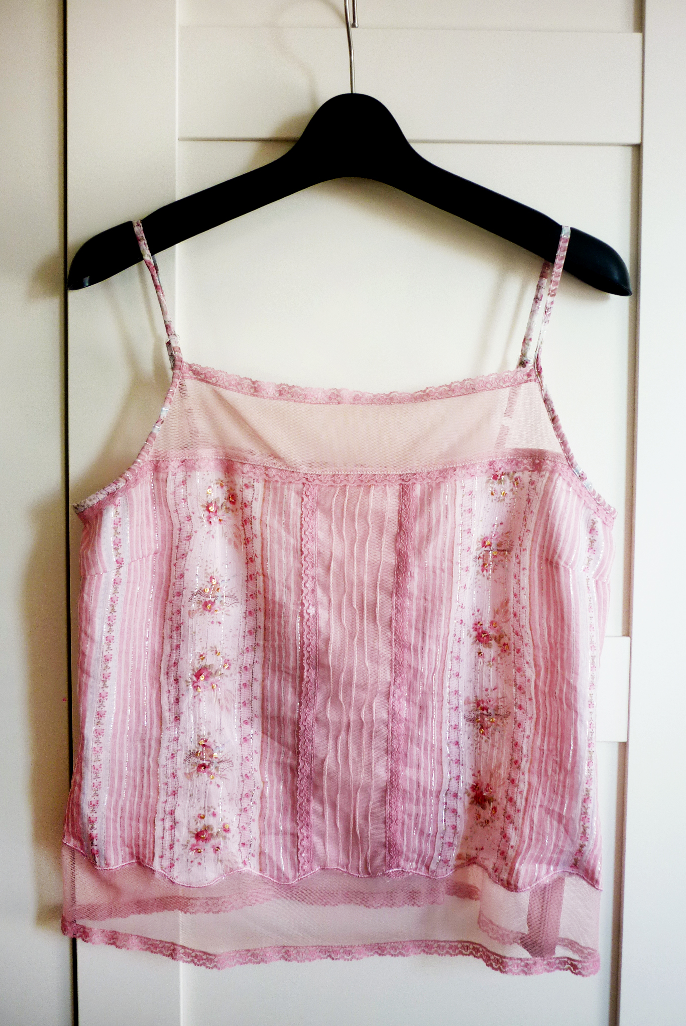 Pink vintage lace top on Storenvy