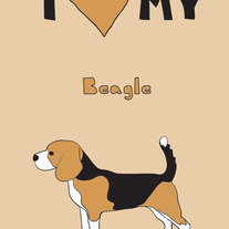 Beagle, 5x7 print