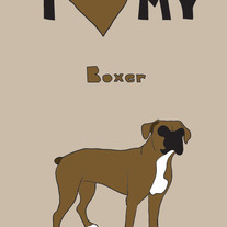 Boxer, 5x7 print