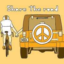 Share the road, 5x7 print