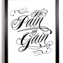 Image of No Pain No Gain, Typography Print, 11 x 17