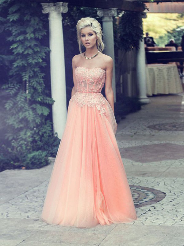 prom dresses 2016,Pink Aline Strapless Rhinestone 2016 Prom Dresses Evening Dresses 1202 on