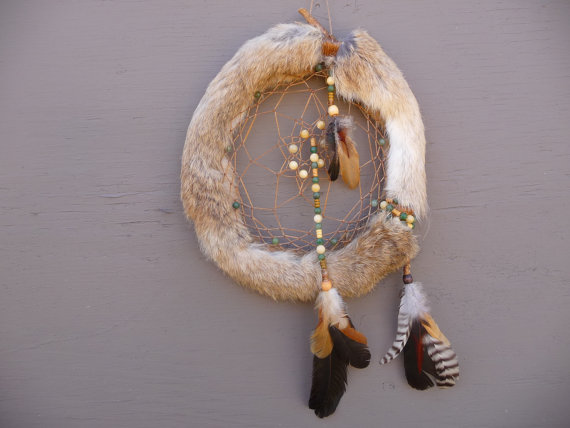 Native American Style Dream Catcher Real Genuine Rabbit Fur Custom Is Dream Catcher Real Native American Style Dream Catcher Real Genuine Rabbit Fur Custom Is Dream Catcher Real
