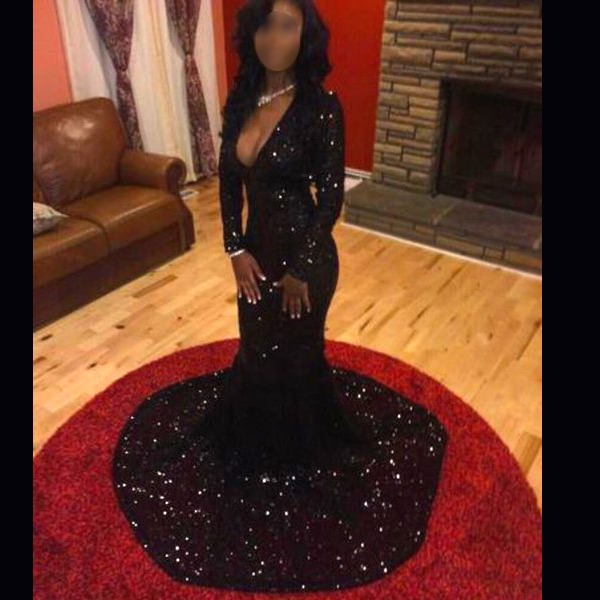 black and silver prom dresses