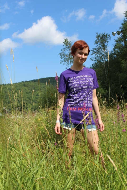 I AM PRO-LIFE T-shirt Purple