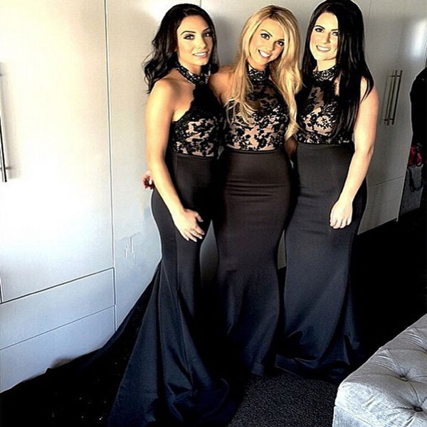 black bridesmaid dress ,long bridesmaid dress ,sleeveless bridesmaid