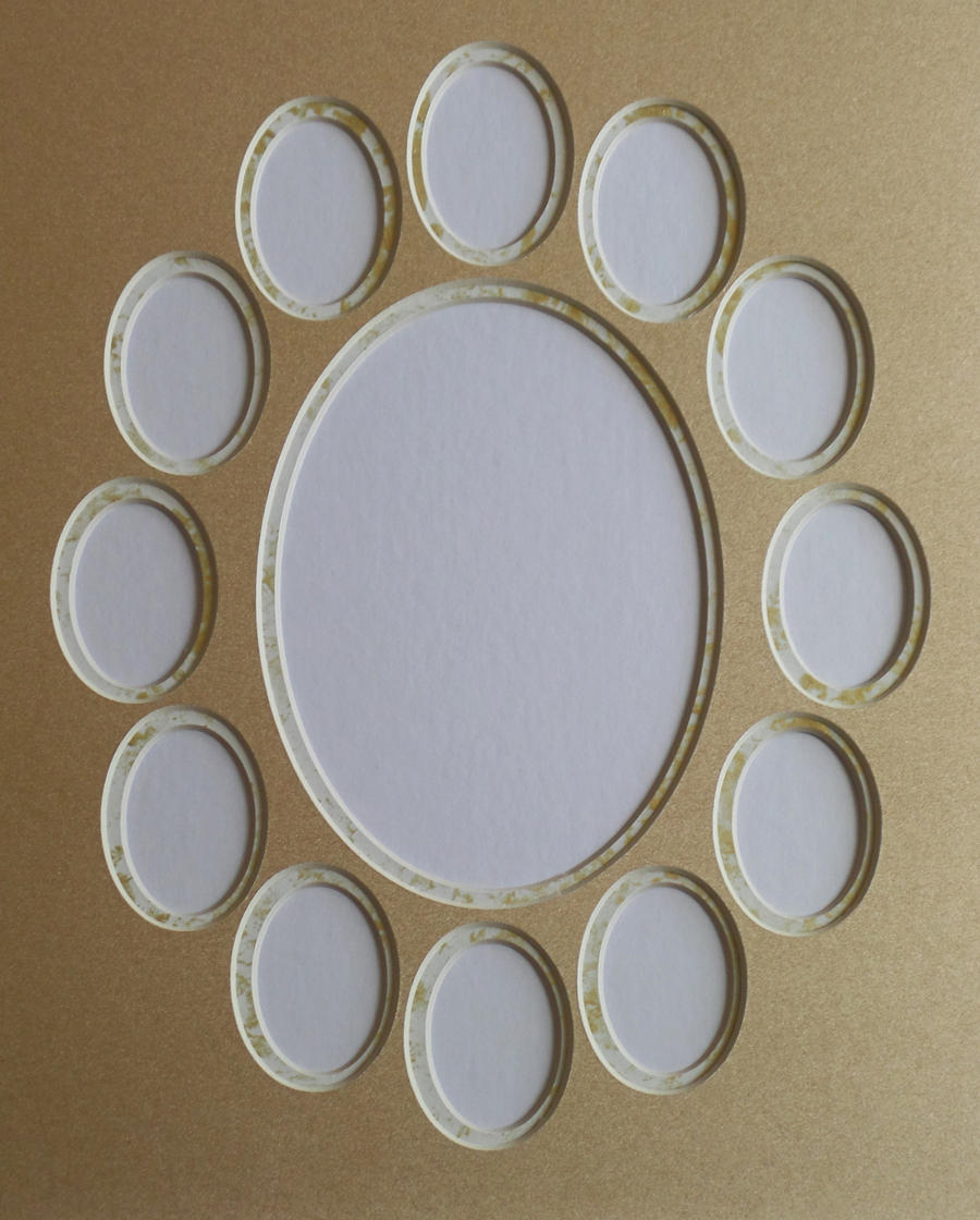 Customizable Double 13 Oval Graduation Photo Mat Collage Frame Mat 11 x