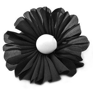 Small Black White Flower Hair Clip Sold By Beyoutiful On Storenvy