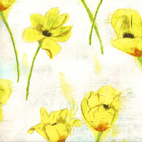 Fat Quarter Yellow Blooming Tulips CJ4817