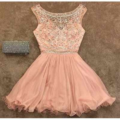 blush pink homecoming dress