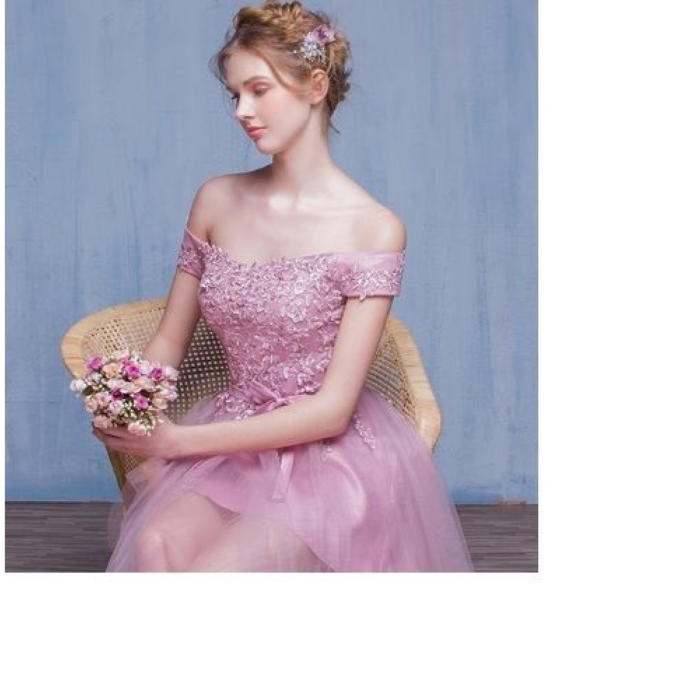 LS11 women Rapunzel pink gown inspired disneybound evening off shoulder