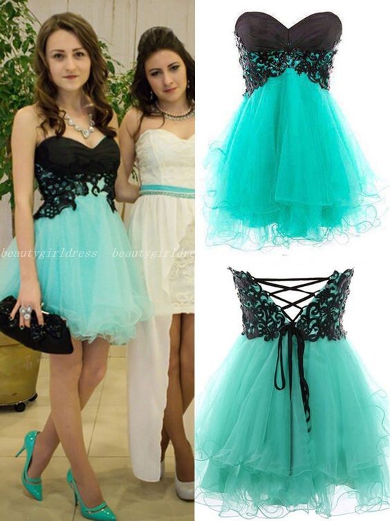 Cute Prom Dress,Sweetheart Mini Prom Gown,Tulle Party Dress Prom